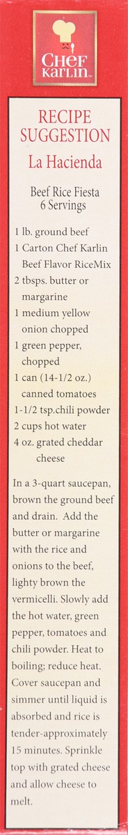 slide 9 of 9, Chef Karlin Beef Flavor Rice Mix 6.8 oz, 6.8 oz