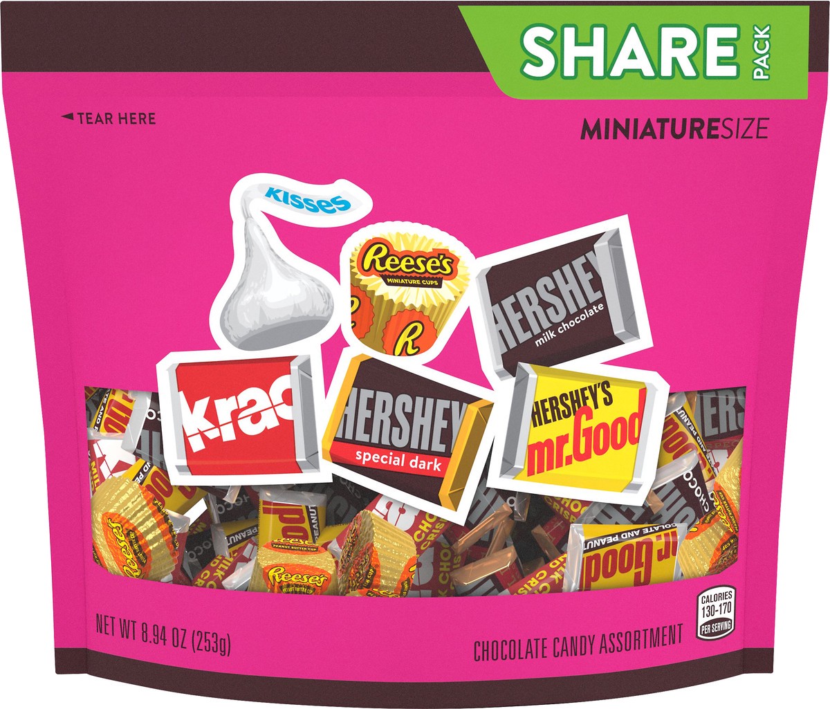 slide 5 of 6, Hershey's Share Pack Miniature Size Chocolate Candy Assortment 8.94 oz, 8.94 oz