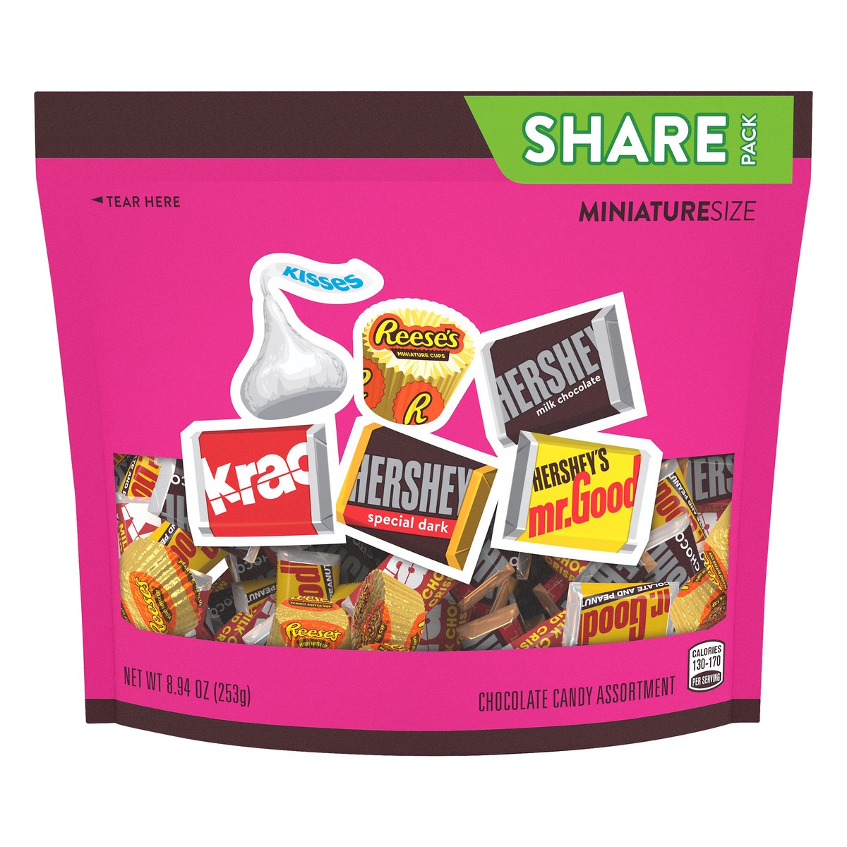 slide 6 of 6, Hershey's Share Pack Miniature Size Chocolate Candy Assortment 8.94 oz, 8.94 oz