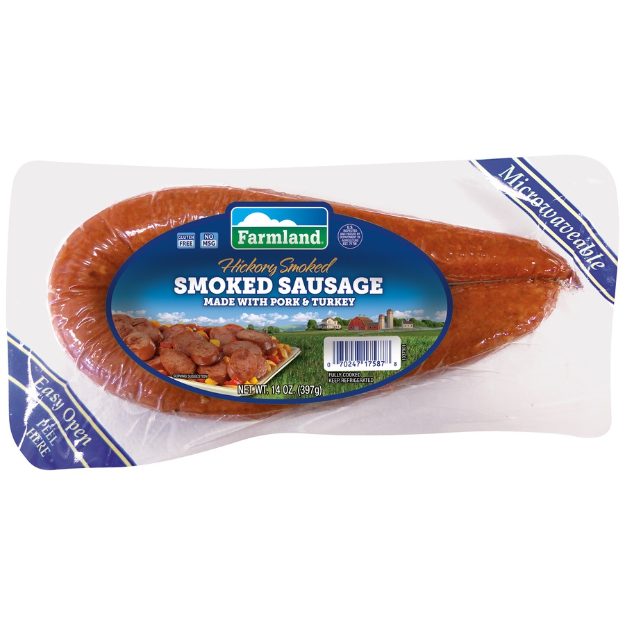 slide 1 of 1, Farmland Regular Smoked Sausage, 13 oz
