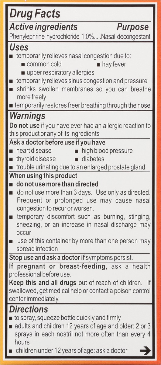 slide 8 of 9, Neo-Synephrine Extra Strength Non-Drowsy Cold + Allergy Nasal Spray 0.5 fl oz, 0.5 fl oz