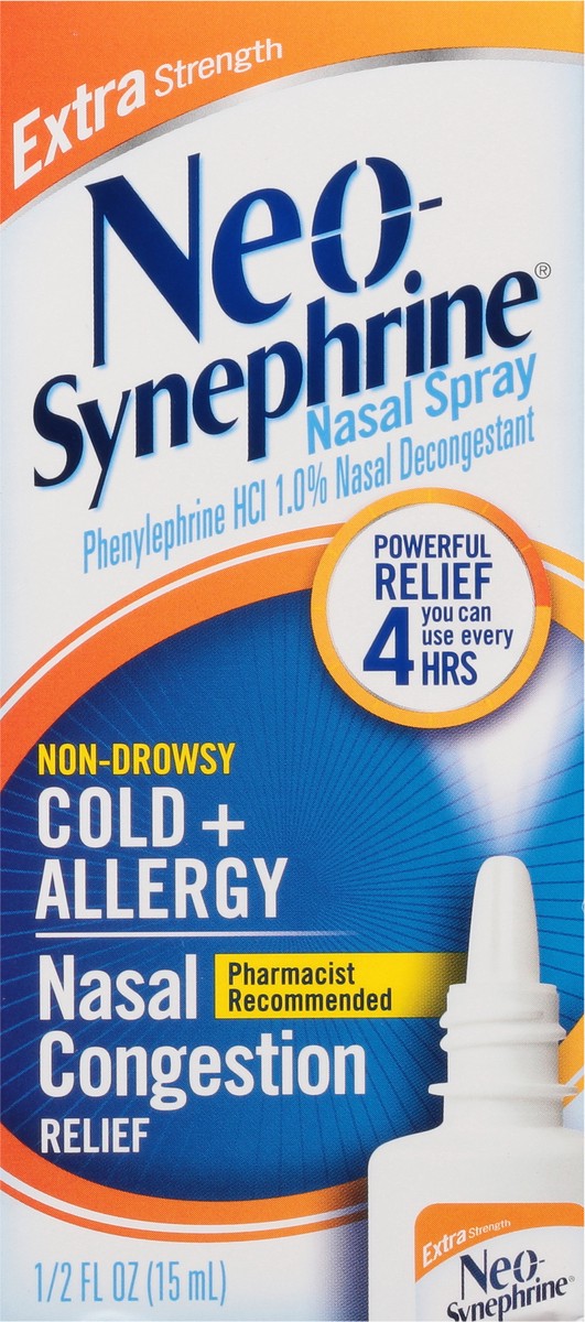 slide 4 of 9, Neo-Synephrine Extra Strength Non-Drowsy Cold + Allergy Nasal Spray 0.5 fl oz, 0.5 fl oz