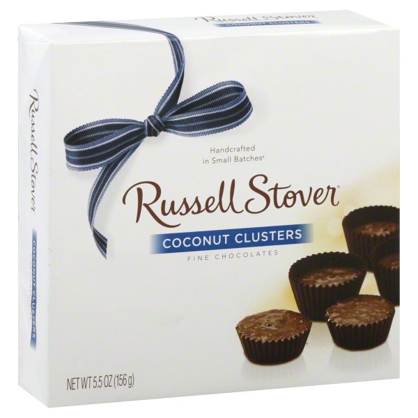 slide 1 of 1, Russell Stover Chocolates, Coconut Clusters, 5.5 oz