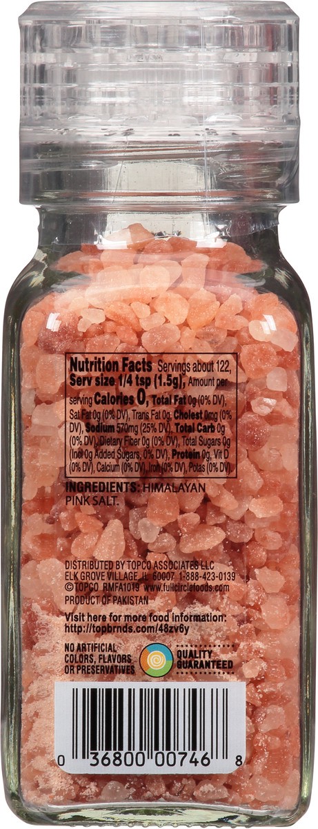 slide 8 of 13, Full Circle Market Himalayan Pink Salt Grinder 6.5 oz, 6.5 oz