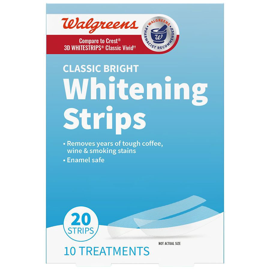 slide 1 of 5, Walgreens Ultra Whitening Strips, Enamel Safe, EasyFit, Slip-Free Dry Touch, 20 ct