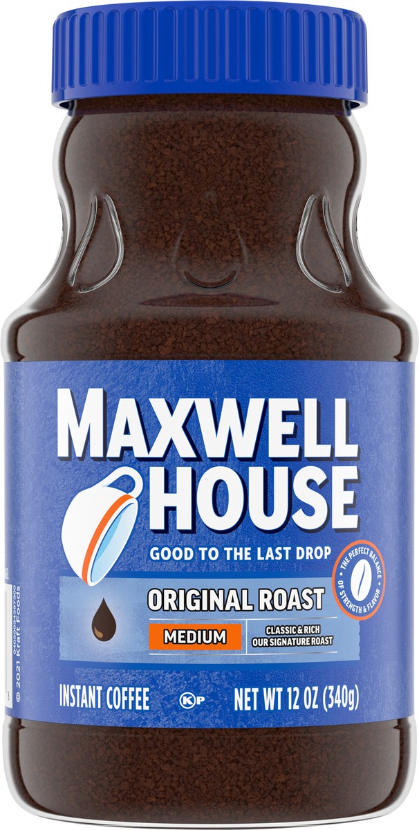 slide 7 of 9, Maxwell House Original Roast Instant Coffee, 12 oz