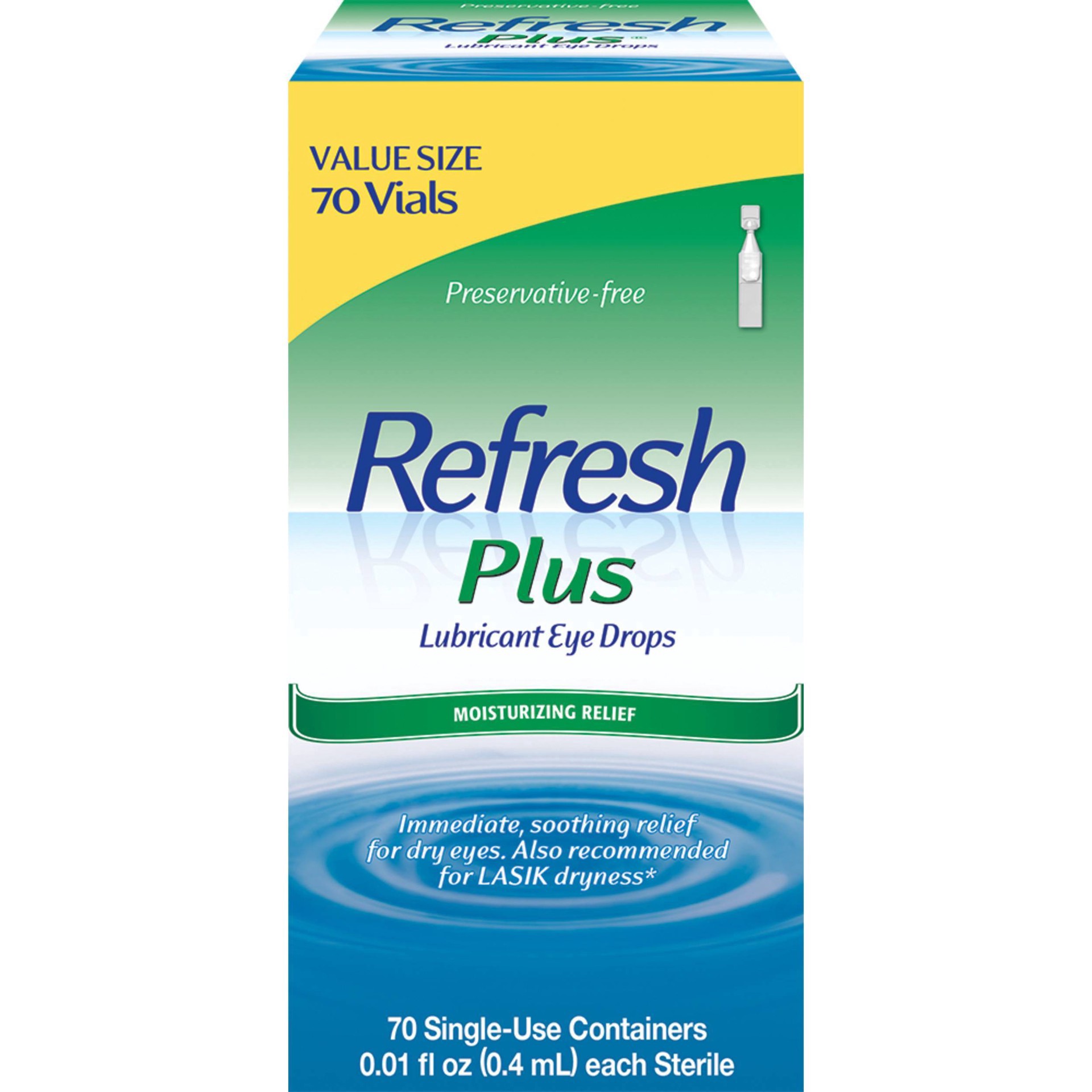 slide 3 of 13, Refresh Plus Preservative Free Lubricant Eye Drops - 70ct, 28 ml