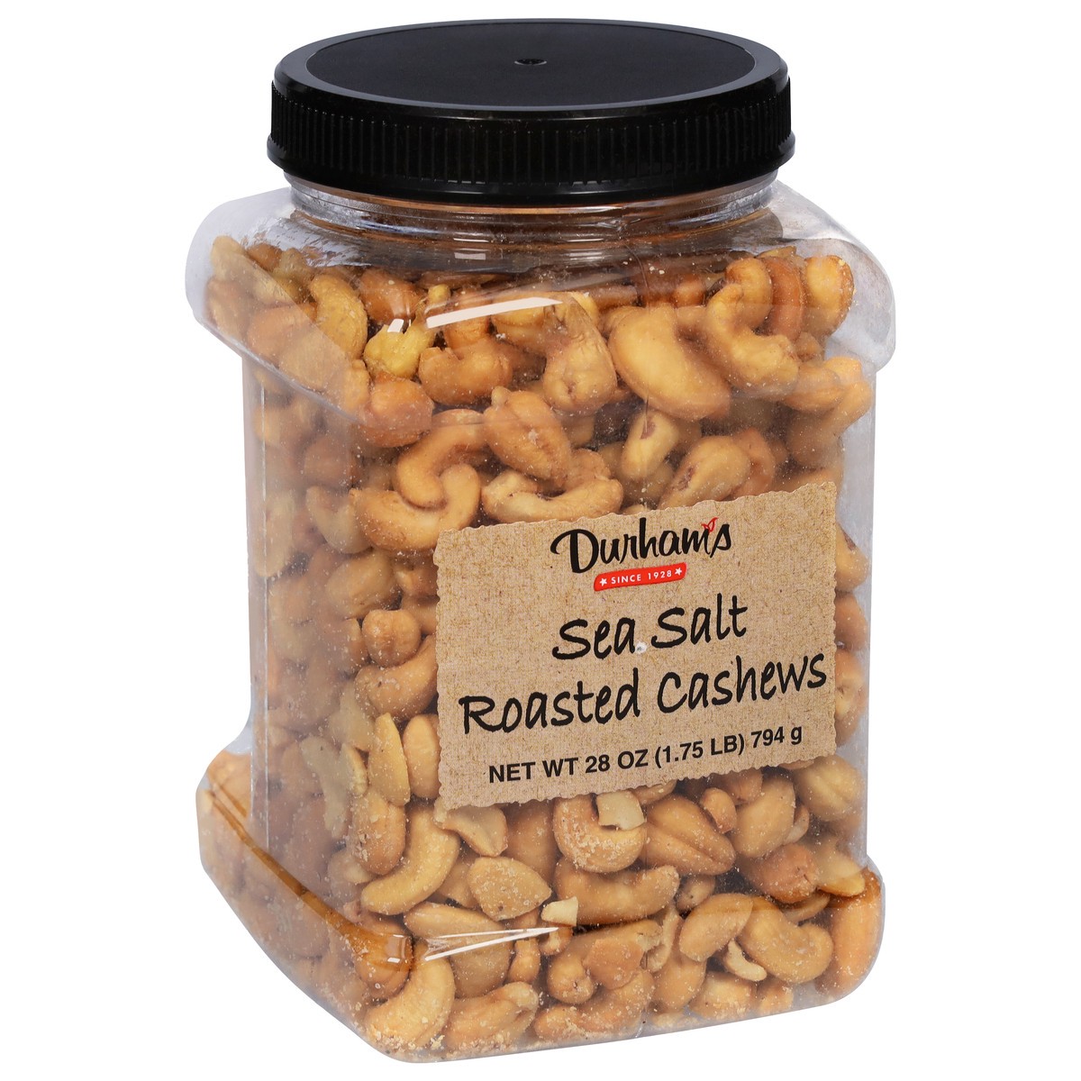 slide 2 of 9, Durham's Roasted Sea Salt Cashews 28 oz, 28 oz