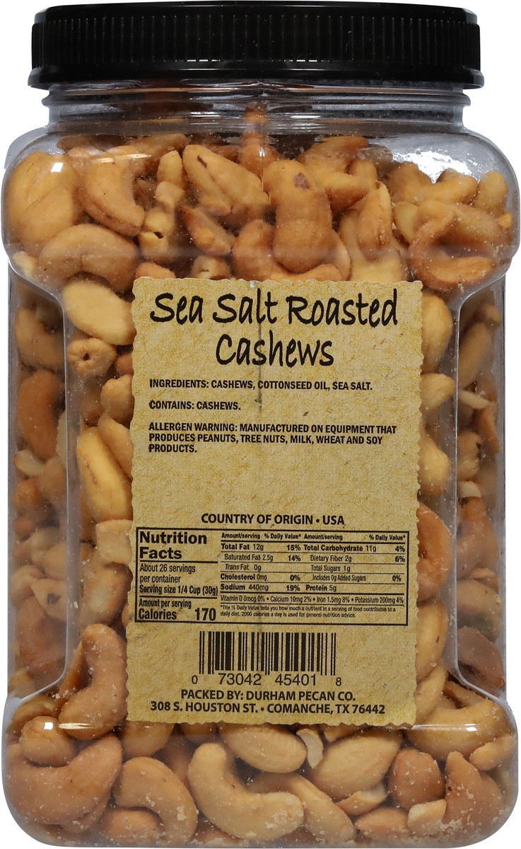 slide 8 of 9, Durham's Roasted Sea Salt Cashews 28 oz, 28 oz