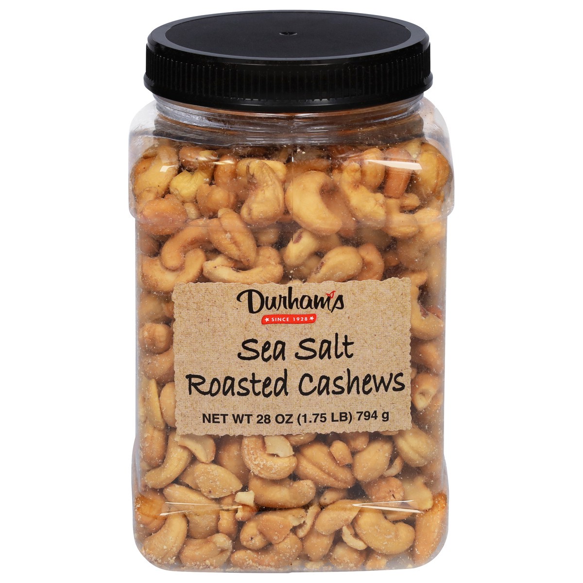 slide 1 of 9, Durham's Roasted Sea Salt Cashews 28 oz, 28 oz