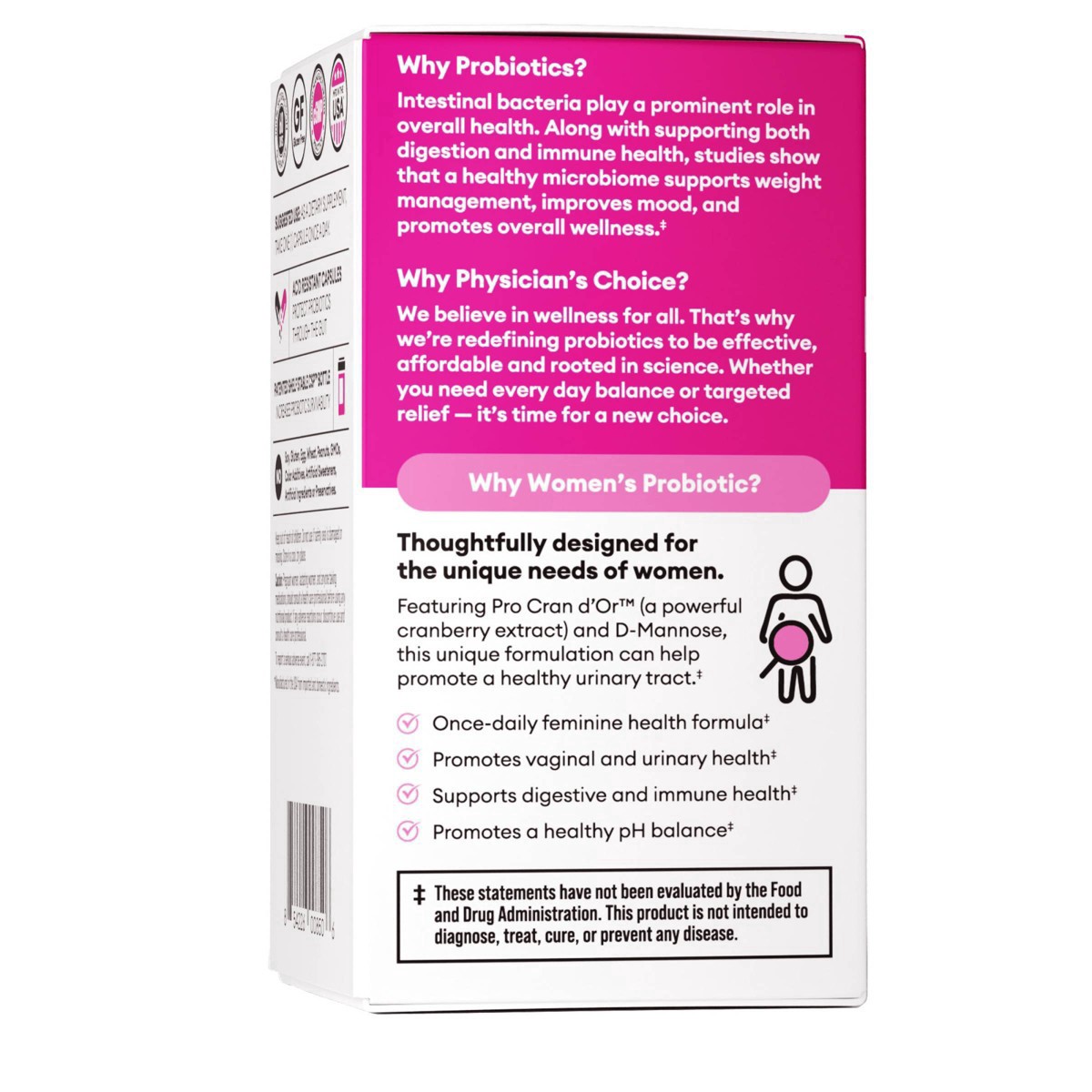 slide 3 of 8, Physicians Choice Women's Probiotic 30 Delayed-Release Veggie Capsules, 30 ct