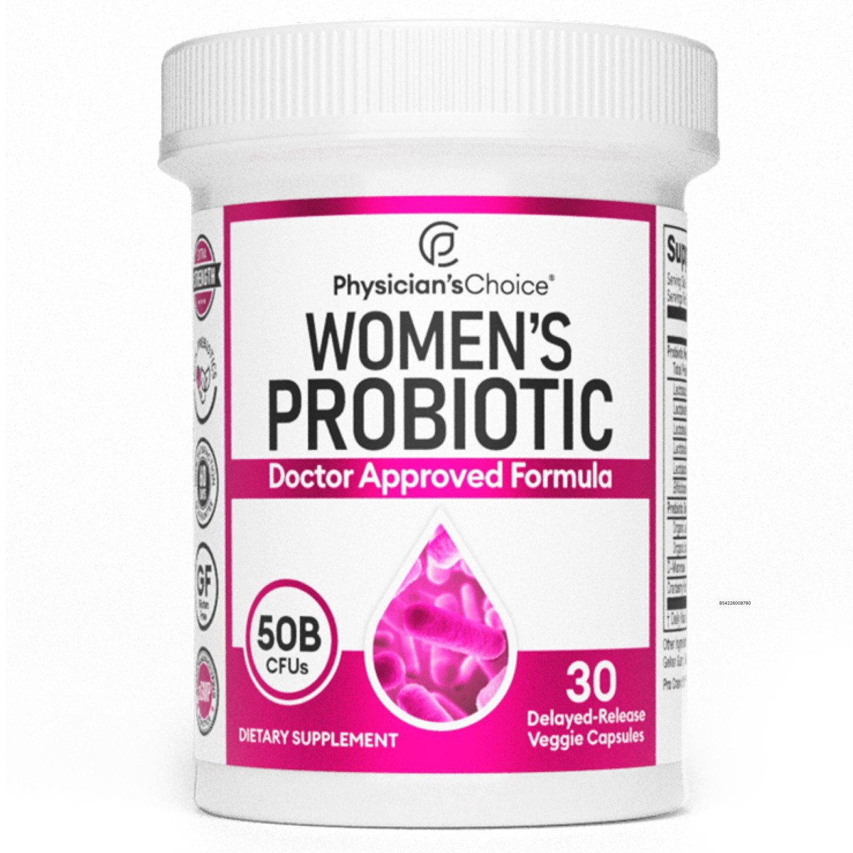 slide 6 of 8, Physicians Choice Women's Probiotic 30 Delayed-Release Veggie Capsules, 30 ct