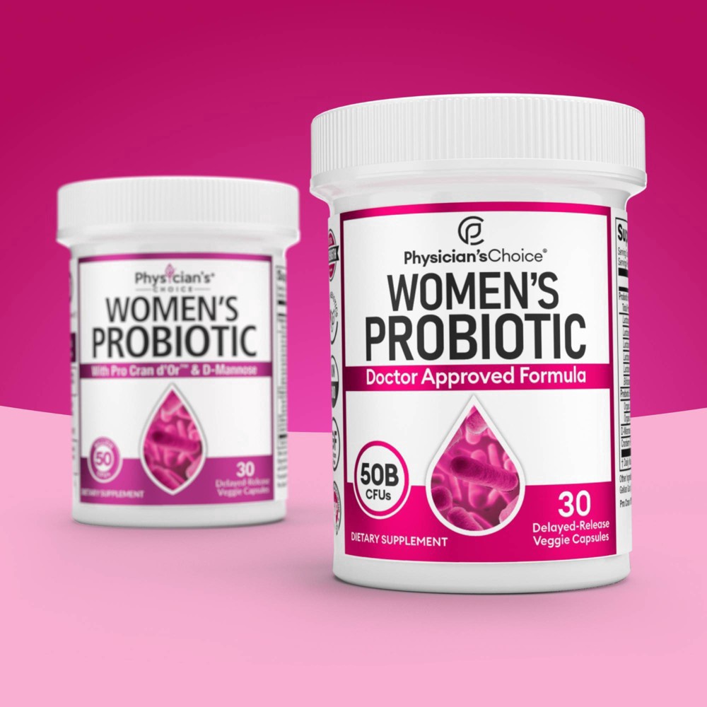 slide 5 of 8, Physicians Choice Women's Probiotic 30 Delayed-Release Veggie Capsules, 30 ct