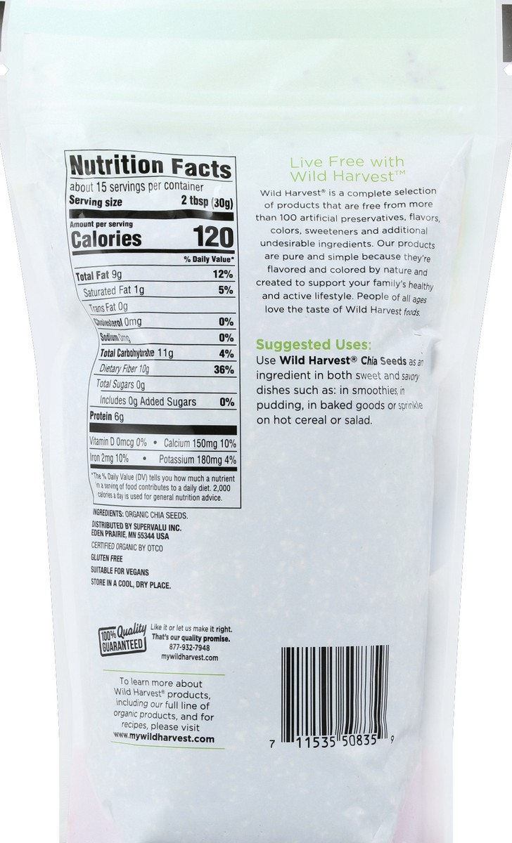 slide 6 of 7, Wild Harvest Chia Seeds 16 oz, 16 oz
