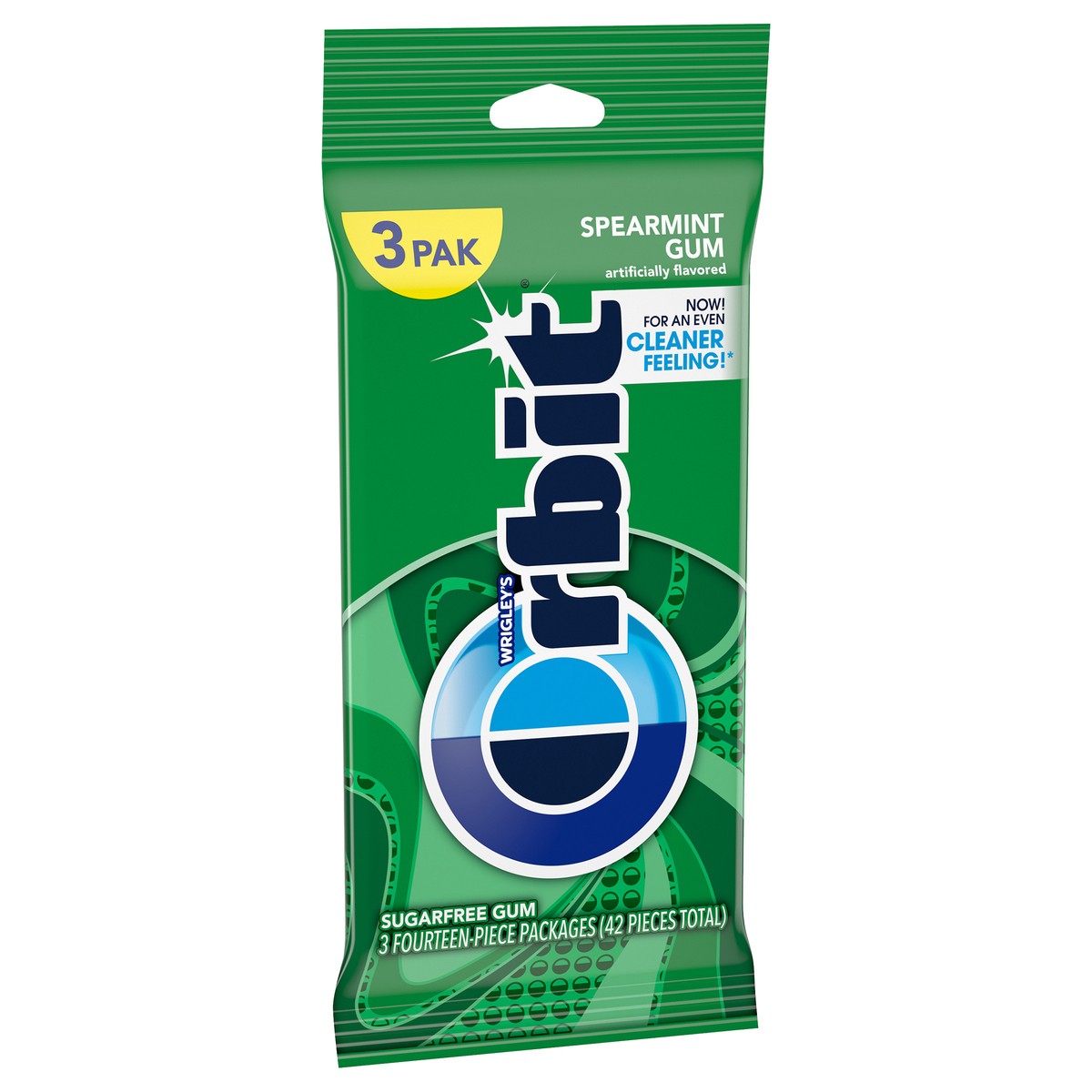 slide 6 of 8, Orbit Spearmint Sugar Free Chewing Gum Multipack, 14 ct (3 Pack), 42 pc