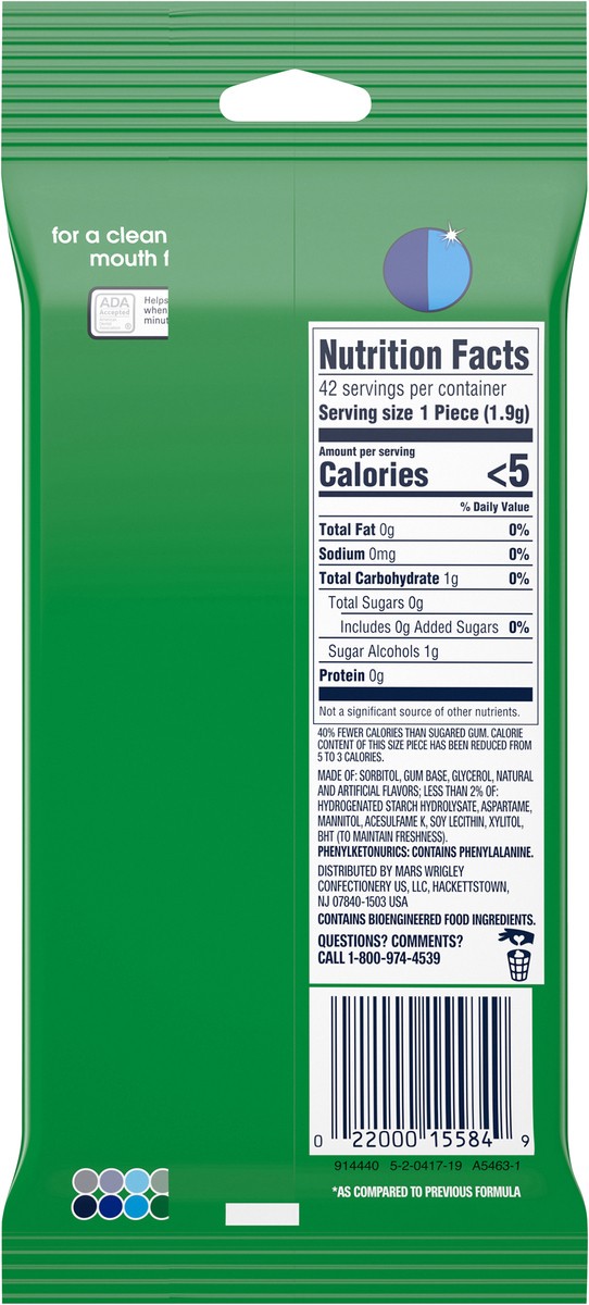 slide 7 of 8, Orbit Spearmint Sugar Free Chewing Gum Multipack, 14 ct (3 Pack), 42 pc