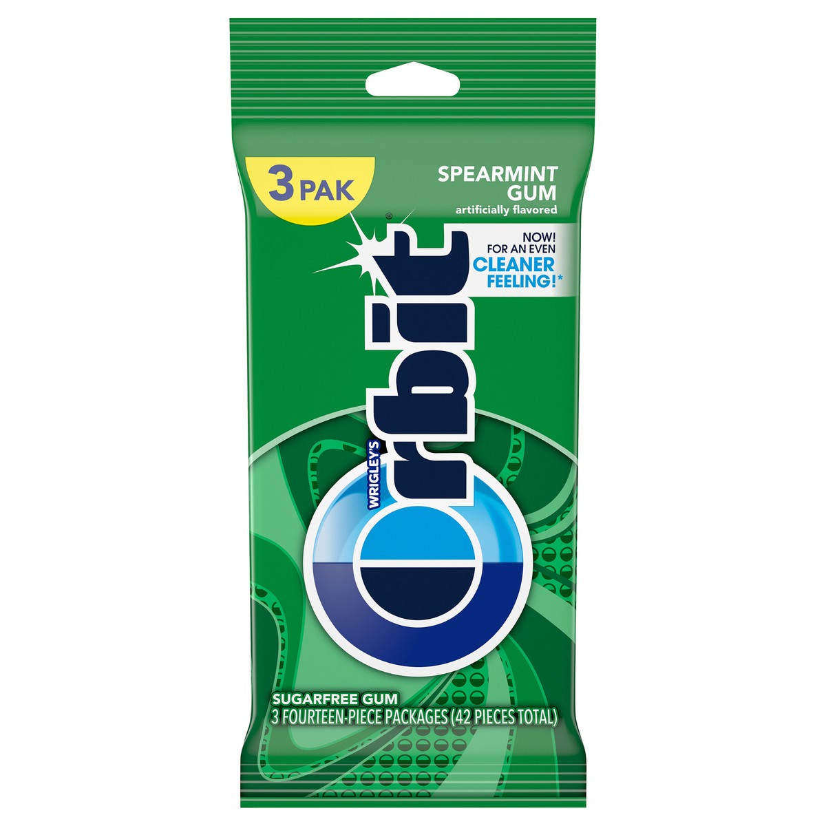 slide 1 of 8, Orbit Spearmint Sugar Free Chewing Gum Multipack, 14 ct (3 Pack), 42 pc