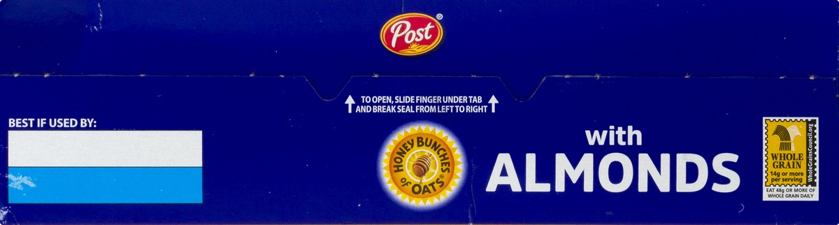 slide 4 of 9, Post Honey Bunches of Oats with Almonds Breakfast Cereal, 28 OZ Box, 28 oz