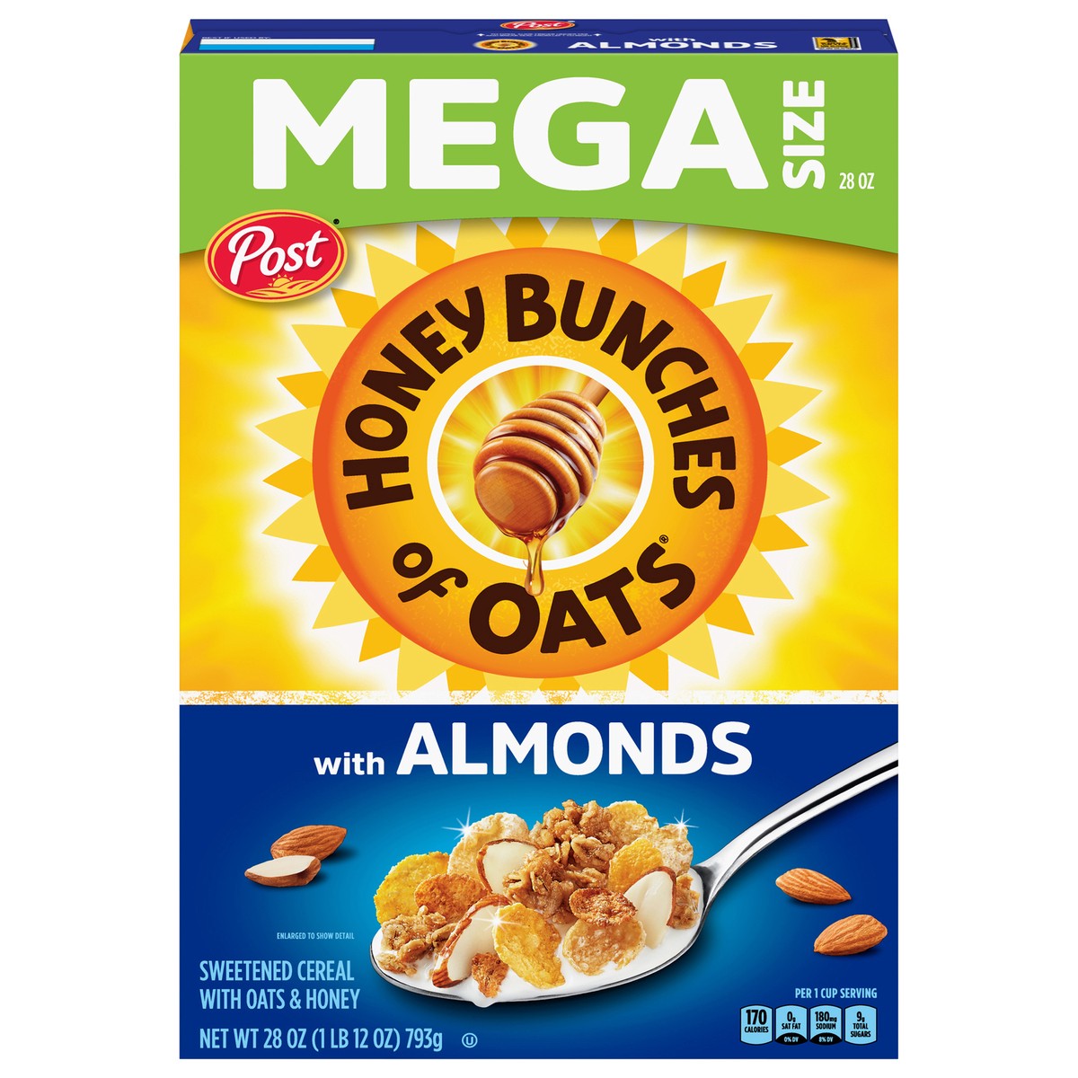 slide 1 of 9, 1/28 Post Hbo Almonds, 28 oz