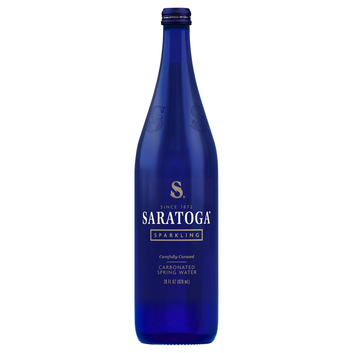 slide 1 of 4, Saratoga Sparkling Spring Water, Glass Water Bottle- 28 fl oz, 28 fl oz