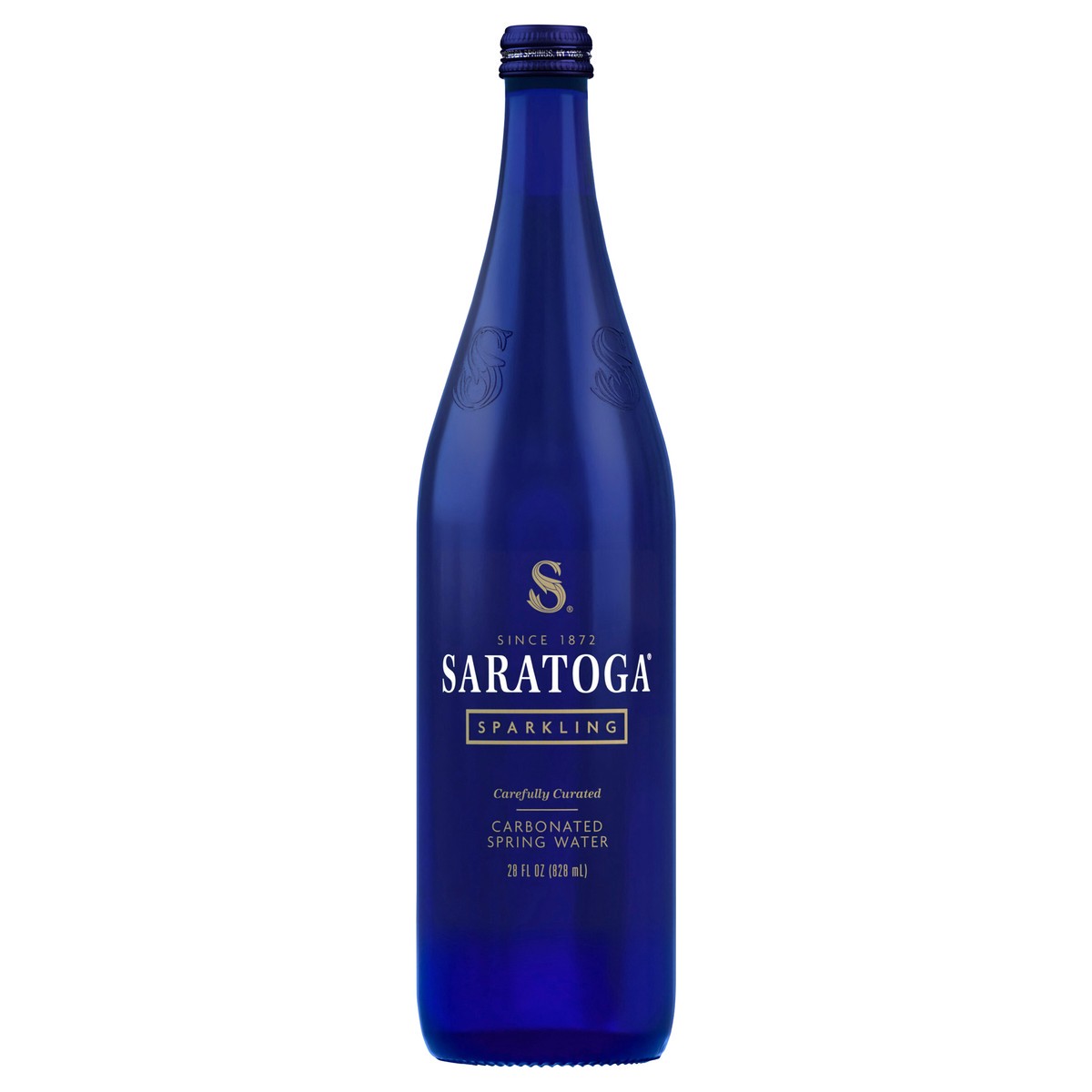 slide 1 of 4, Saratoga Sparkling Spring Water, Glass Water Bottle- 28 fl oz, 28 fl oz