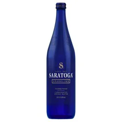 Saratoga Sparkling Spring Water, Glass Water Bottle- 28 fl oz