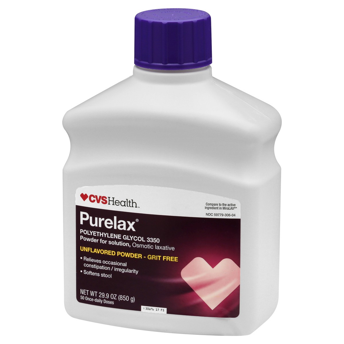 slide 9 of 11, CVS Health Polyethylene Glycol 3350 Powder For Solution, Osmotic Laxative, 29.9 oz