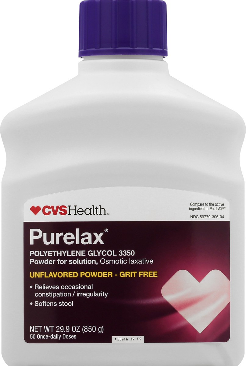 slide 1 of 11, CVS Health Polyethylene Glycol 3350 Powder For Solution, Osmotic Laxative, 29.9 oz