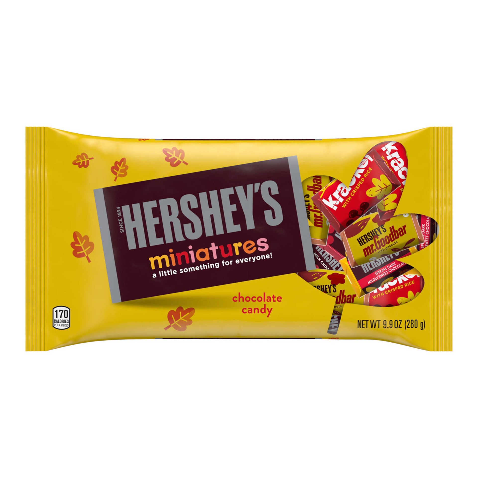 slide 1 of 1, HERSHEY'S Miniatures Assorted Chocolate, Halloween Candy Bag, 9.9 oz, 9.9 oz