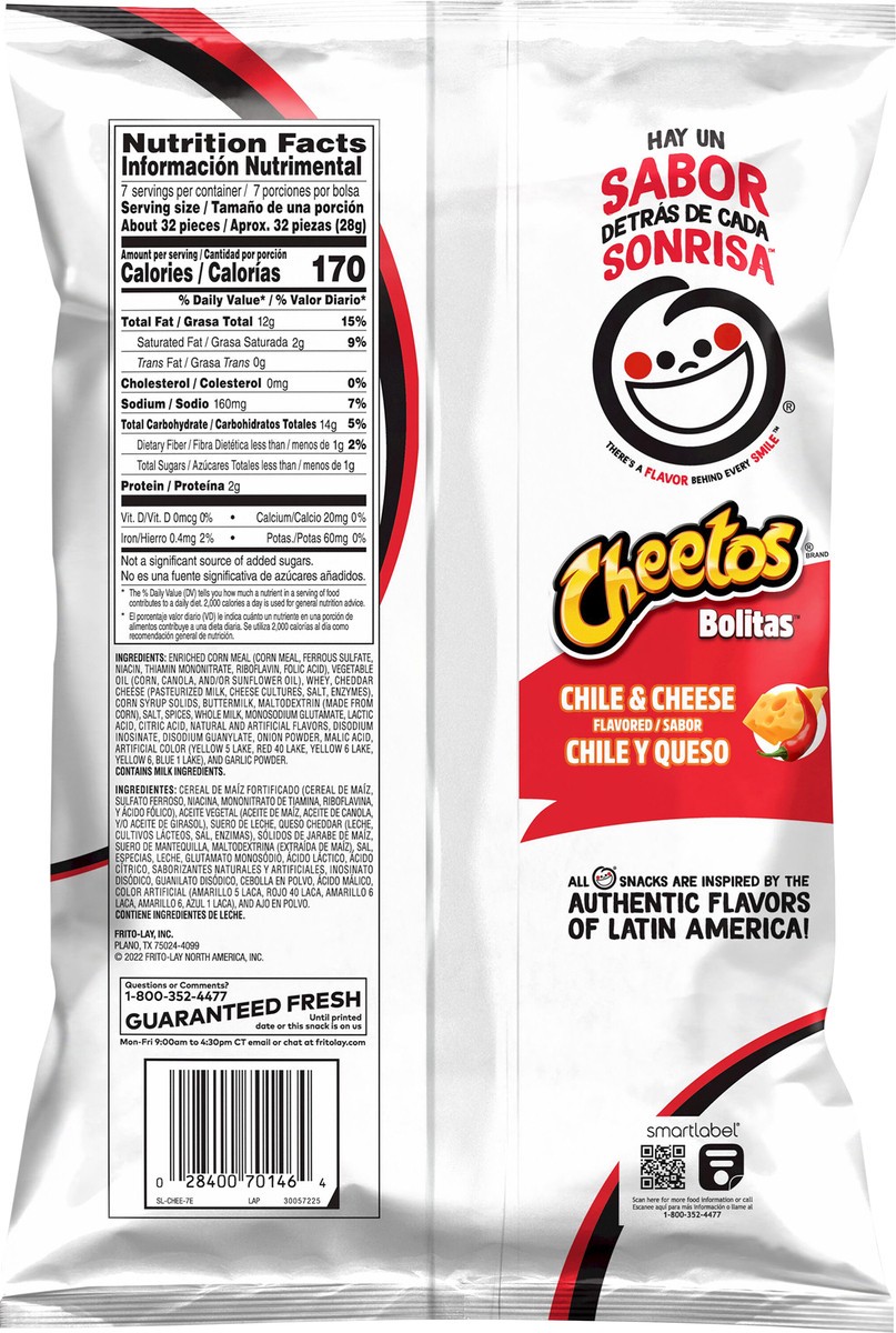 slide 2 of 3, Cheetos Cheese Flavored Snacks Bolitas 7 Oz, 7 oz
