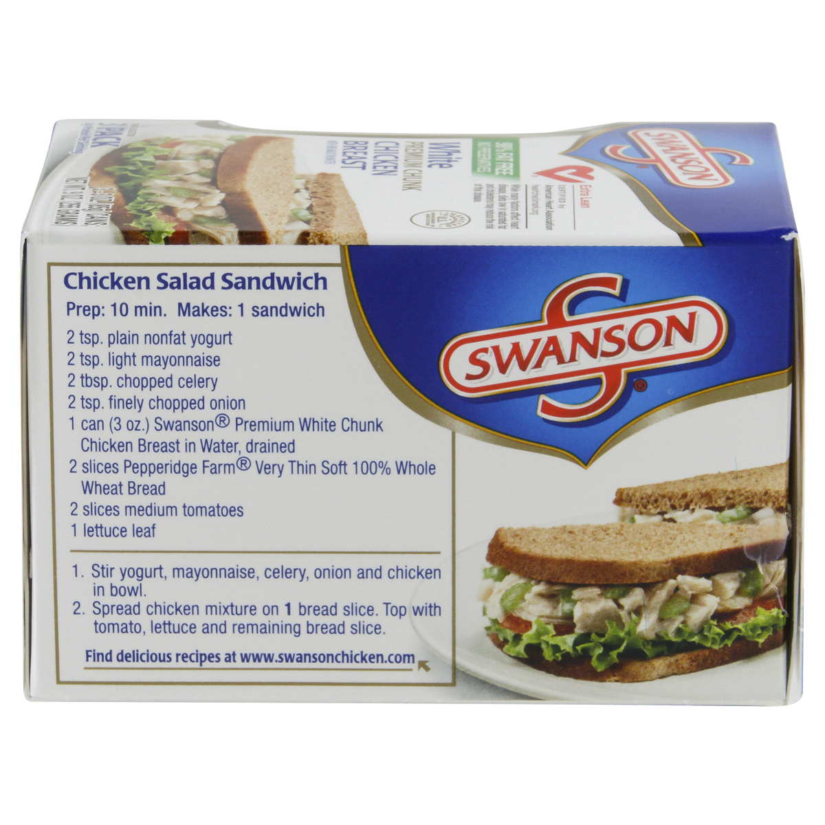 slide 2 of 6, Swanson White Meat Chicken Breast, 3 ct; 3 oz