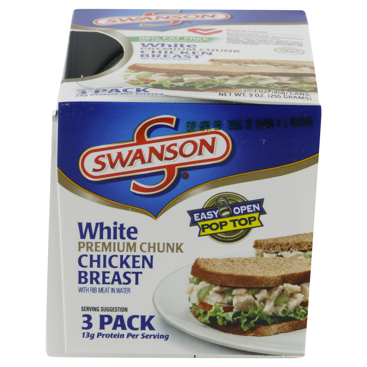 slide 5 of 6, Swanson White Meat Chicken Breast, 3 ct; 3 oz