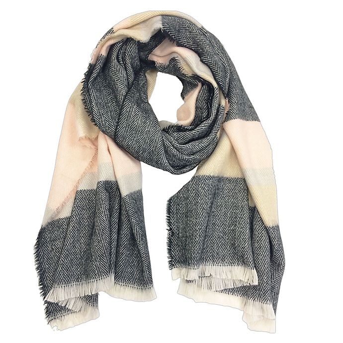 slide 1 of 2, Isaac Mizrahi Herr Blanket Scarf - Black, 1 ct