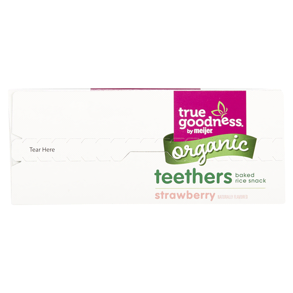 slide 21 of 29, True Goodness Organic Teethers Strawberry, 1.76 oz