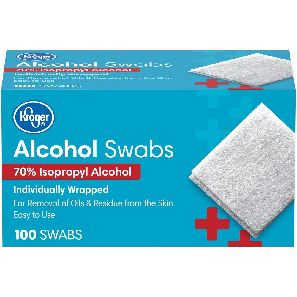 slide 1 of 1, Kroger Alcohol Swabs, 100 ct