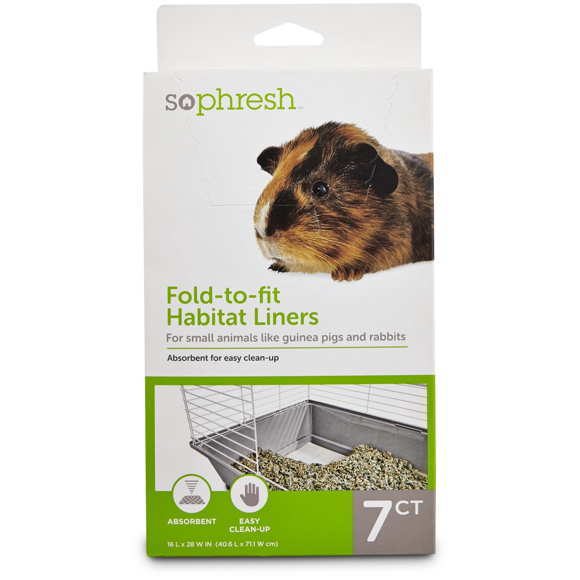 slide 1 of 1, So Phresh Small Animal Habitat Liners, 7 ct