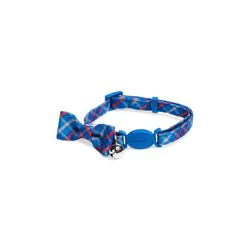 Youly Blue Plaid Bow Cat Collar, Small/Medium