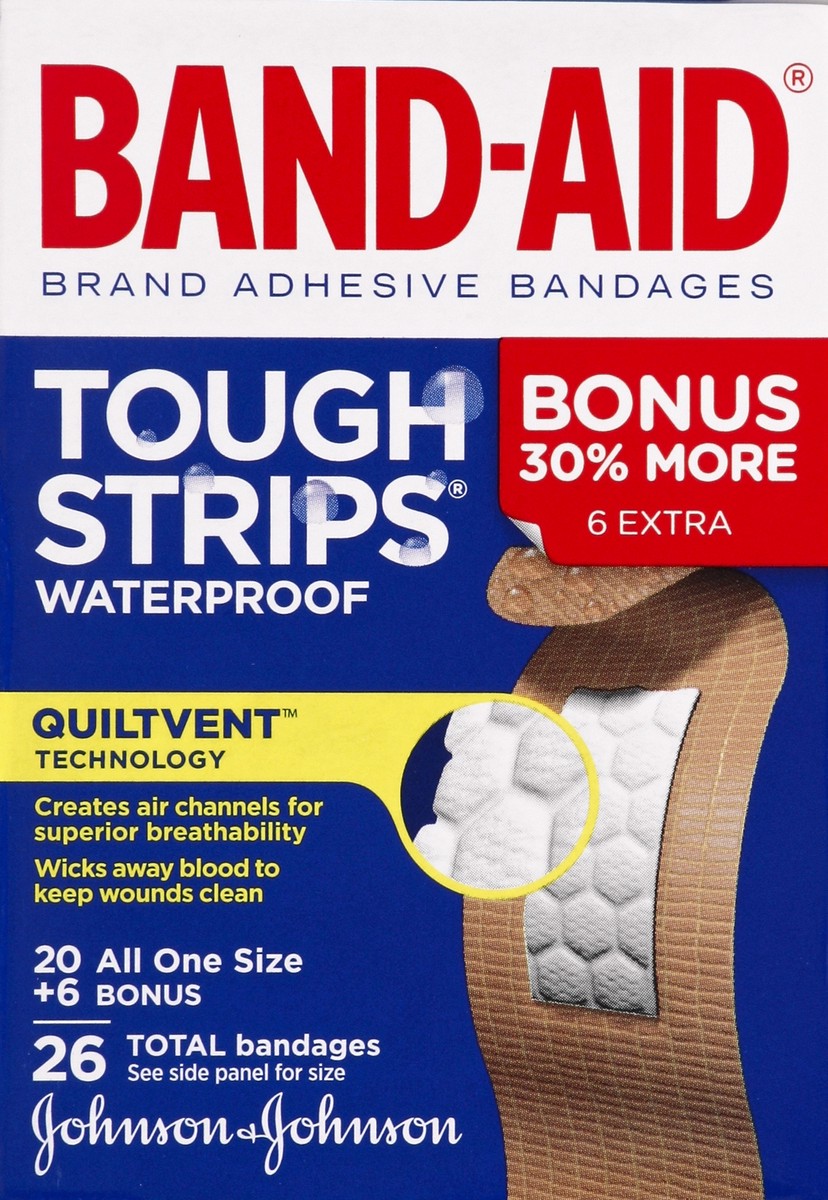 slide 4 of 5, BAND-AID Tough Strips, 26 ct