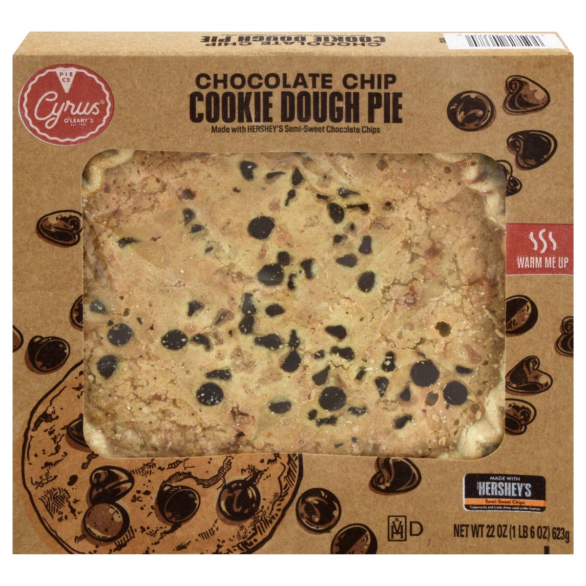 slide 1 of 4, Cyrus Oleary 8inch Chocolate Chip Cookie Dough Pie 22 oz, 22 oz
