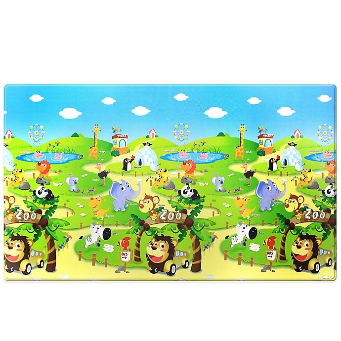 slide 1 of 5, Dwinguler Large Kid's Playmat - Zoo, 1 ct