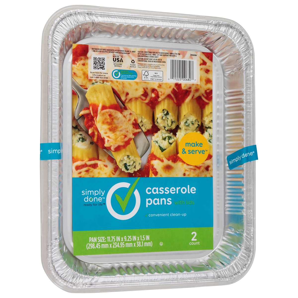 slide 5 of 9, Simply Done Casserole Pan with Lids 2 ea, 2 ct