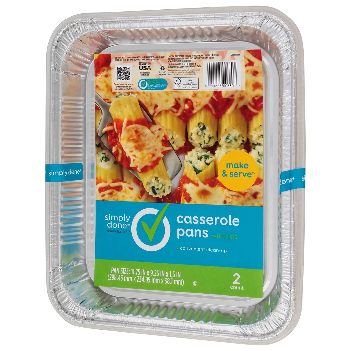 slide 3 of 9, Simply Done Casserole Pan with Lids 2 ea, 2 ct