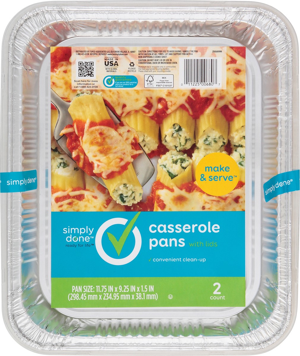 slide 4 of 9, Simply Done Casserole Pan with Lids 2 ea, 2 ct