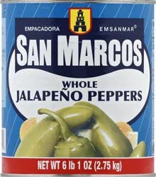 San Marcos Jalapeno Peppers - 97 oz