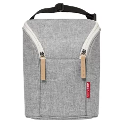 Skip Hop Grab & Go Double Bottle Bag - Grey Melange