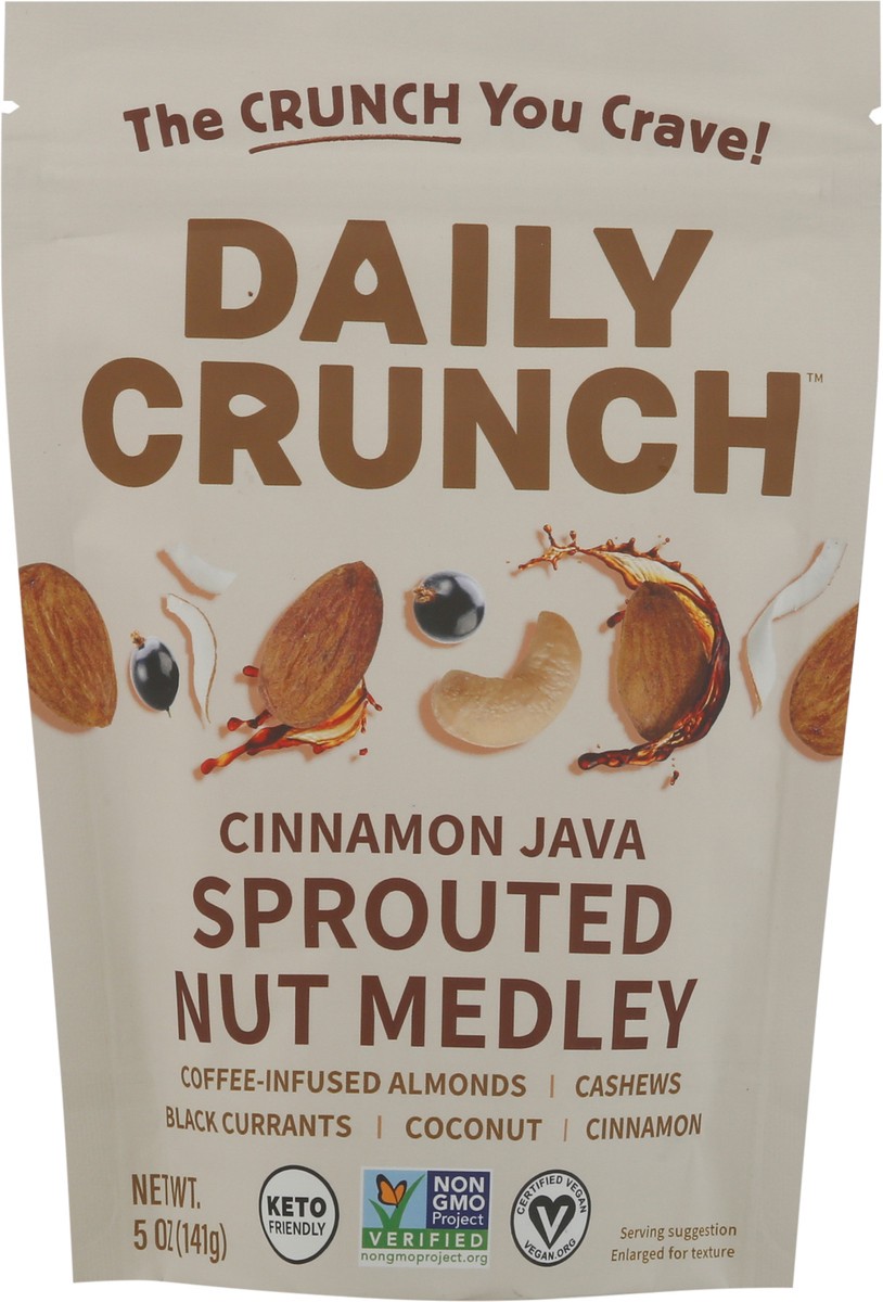 slide 6 of 9, Daily Crunch Sprouted Nut Medley, Cinnamon Java, 5 oz