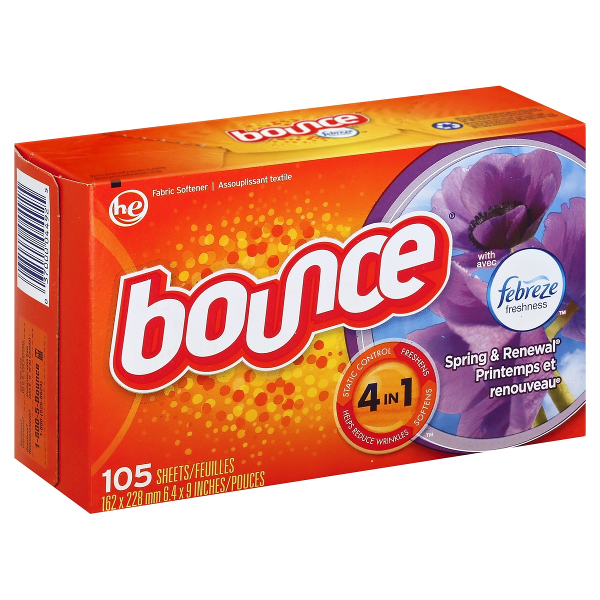slide 6 of 6, Bounce Fabric Softener , 105 ct