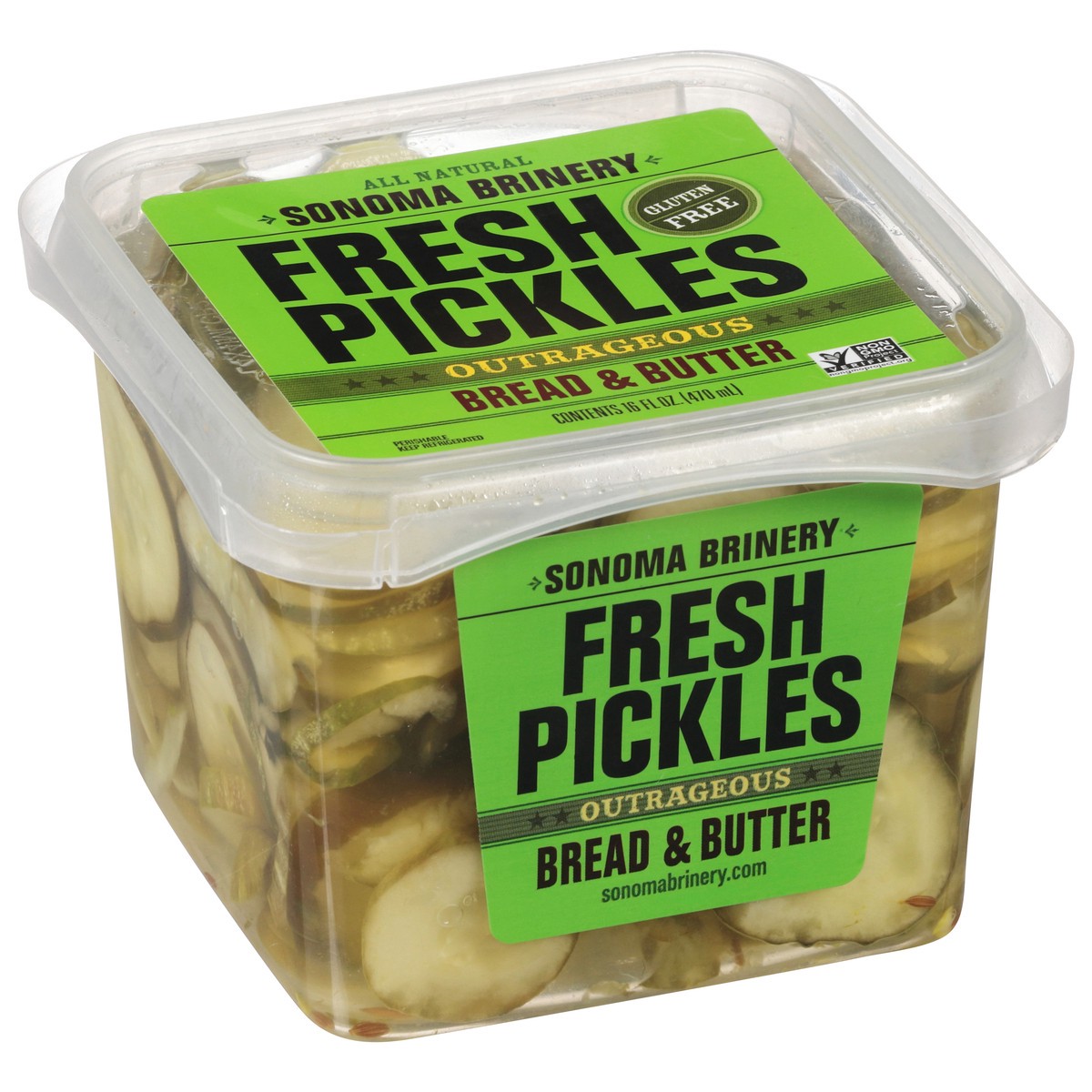 slide 4 of 9, Sonoma Brinery Bread & Butter Fresh Pickles 16 fl oz, 16 fl oz