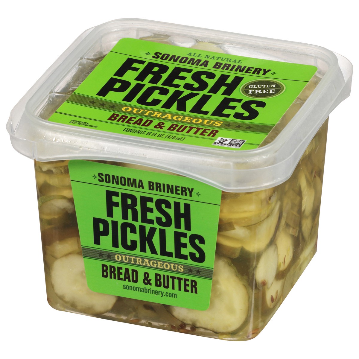 slide 2 of 9, Sonoma Brinery Bread & Butter Fresh Pickles 16 fl oz, 16 fl oz