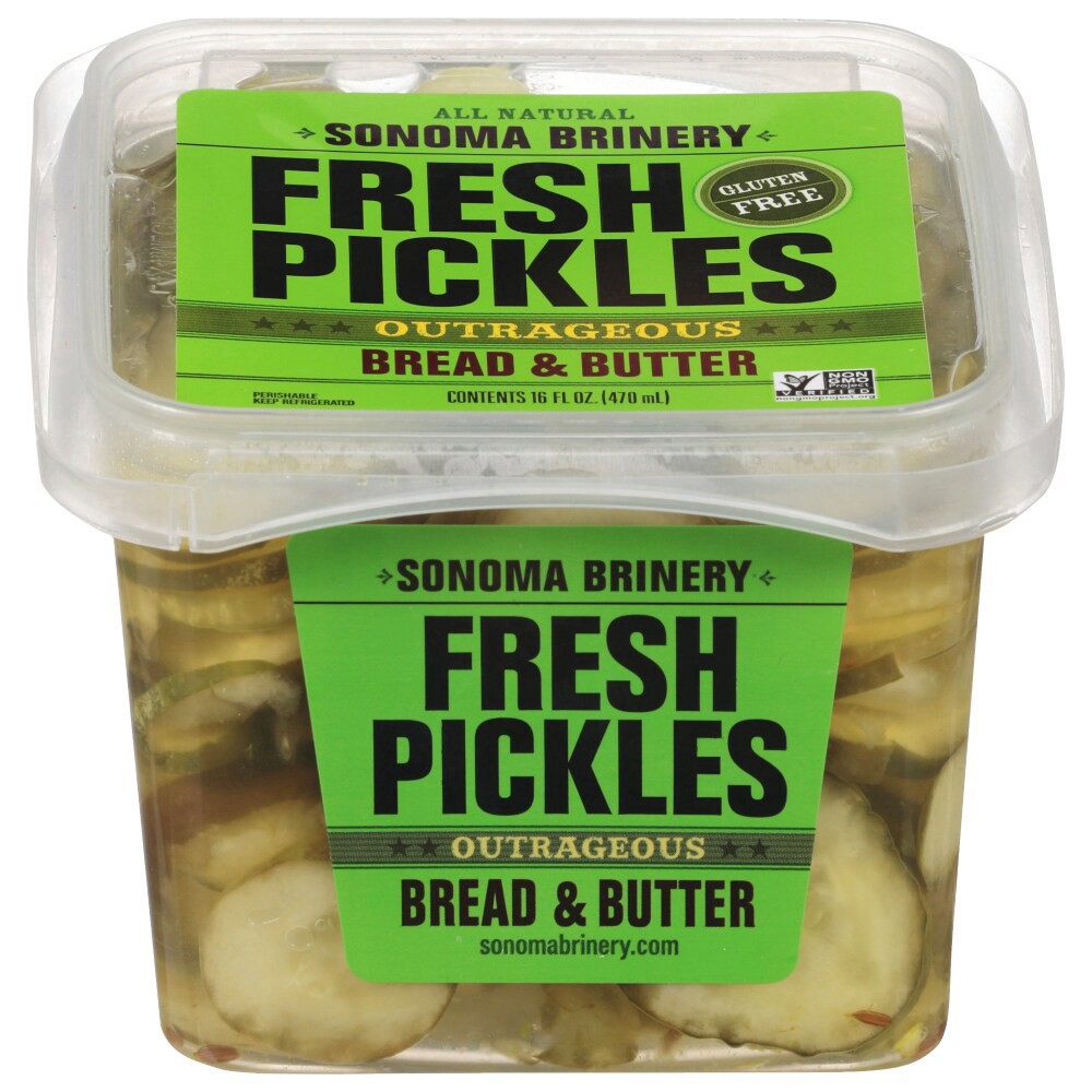 slide 1 of 9, Sonoma Brinery Bread & Butter Fresh Pickles 16 fl oz, 16 fl oz